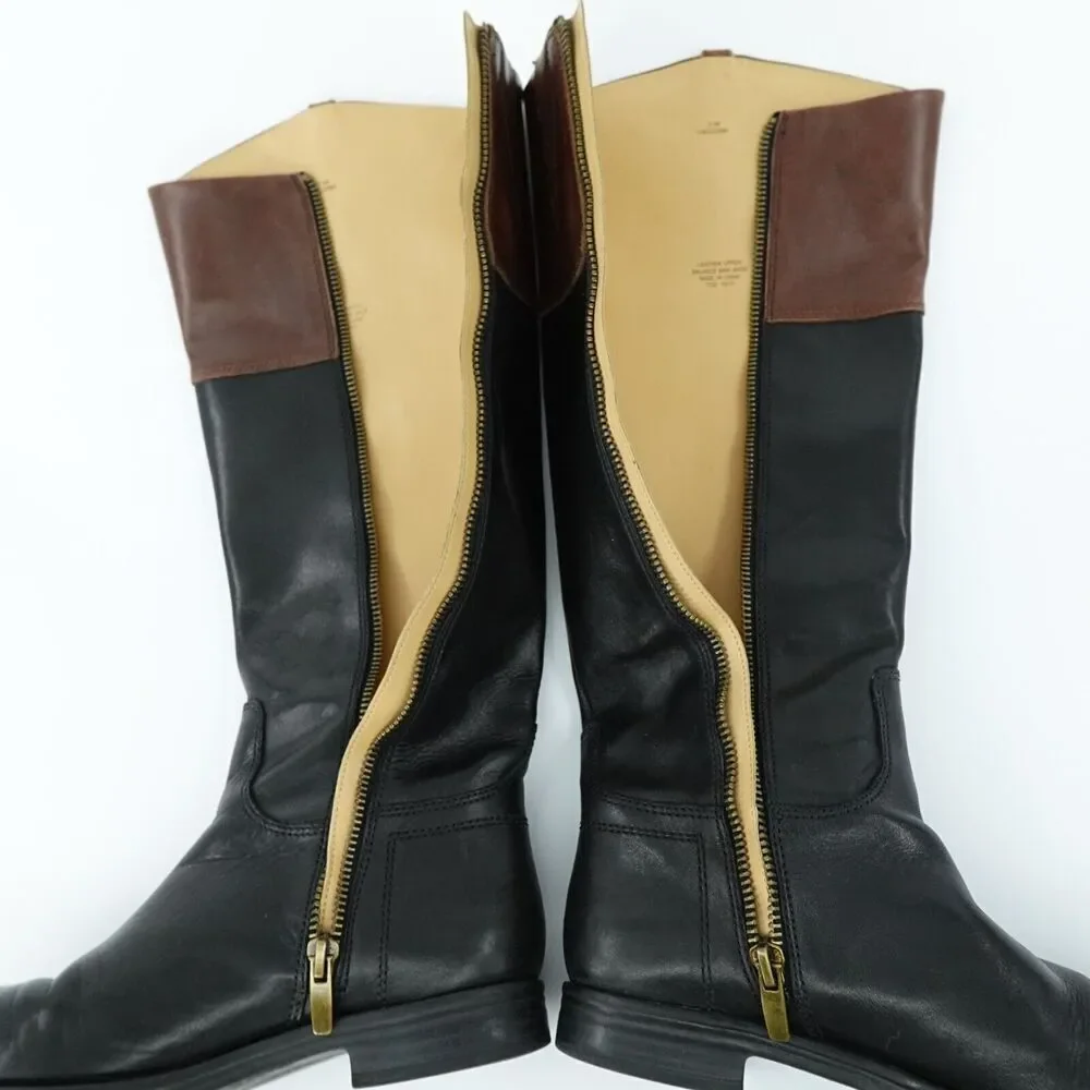 Enzo Angiolini Riding Boots Women 5.5 Black Leather Equestrian Dressage Timeless